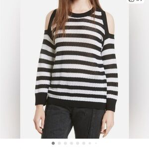 Rag & Bone Black and White Knit Top